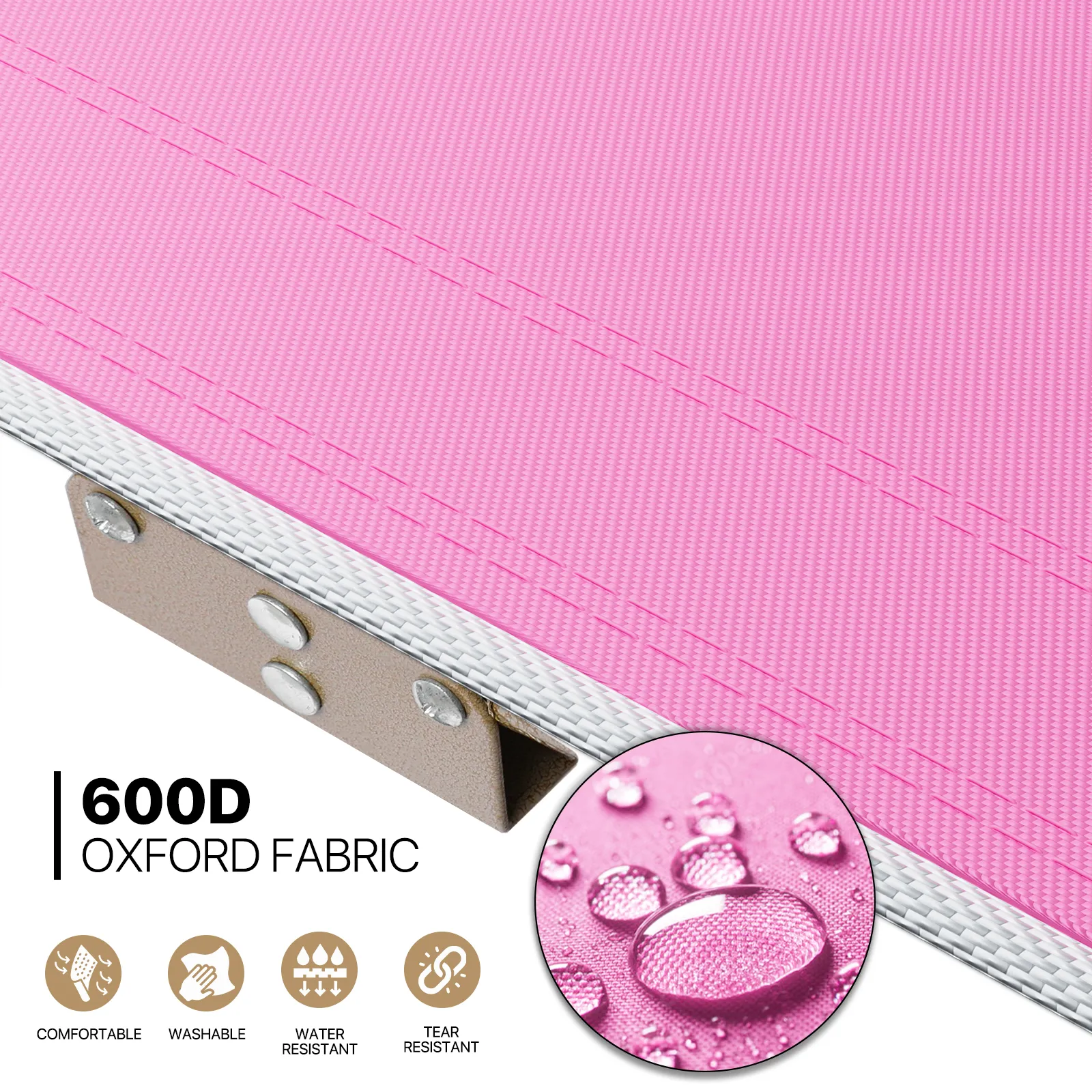 Oxford Foldable Military Cot Porable Reclinable Camping Bed - Aluminum Frame