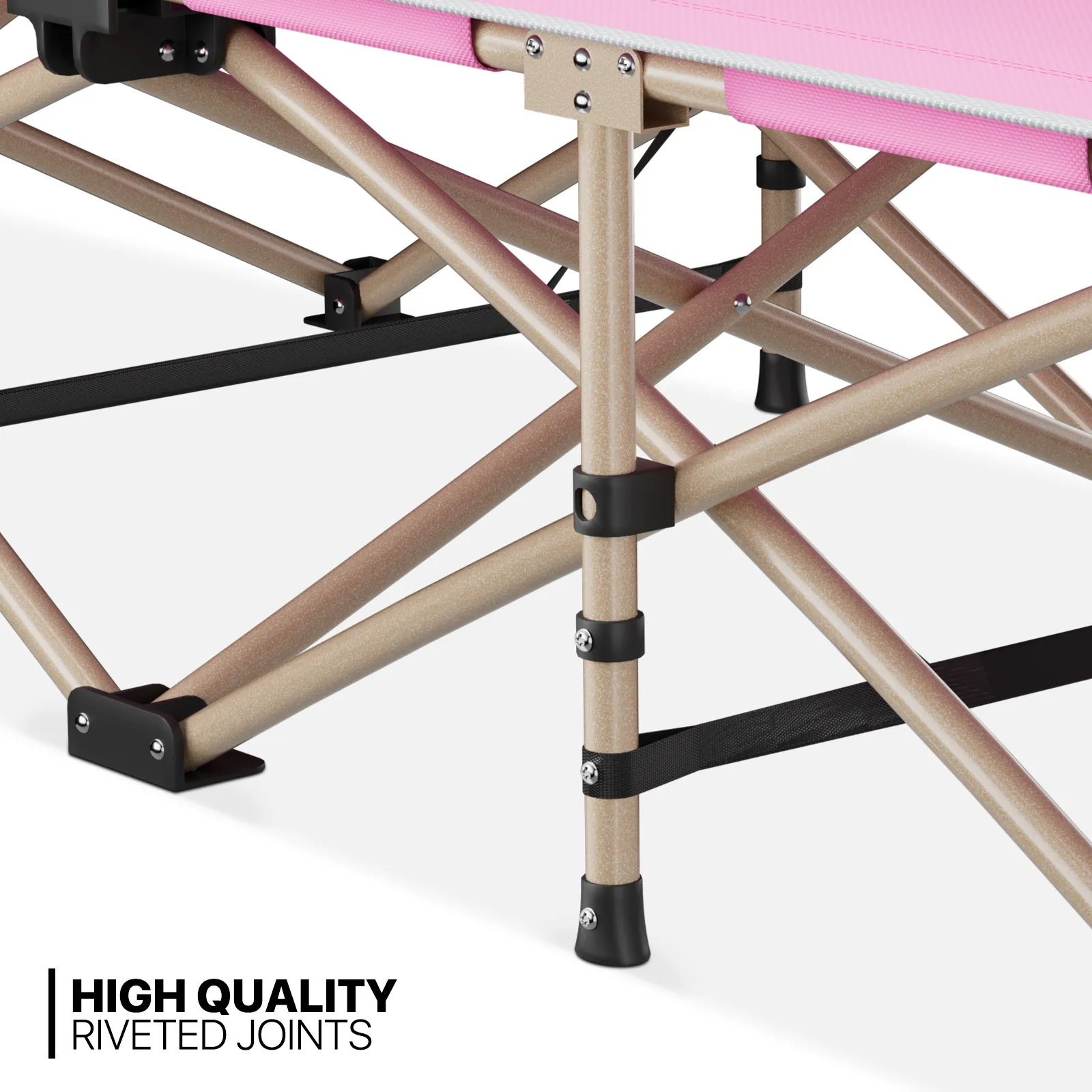 Oxford Foldable Military Cot Porable Reclinable Camping Bed - Aluminum Frame