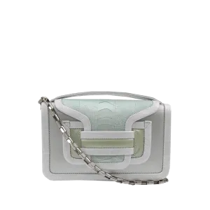 Patent Flap Front Bag With Chain Strap
