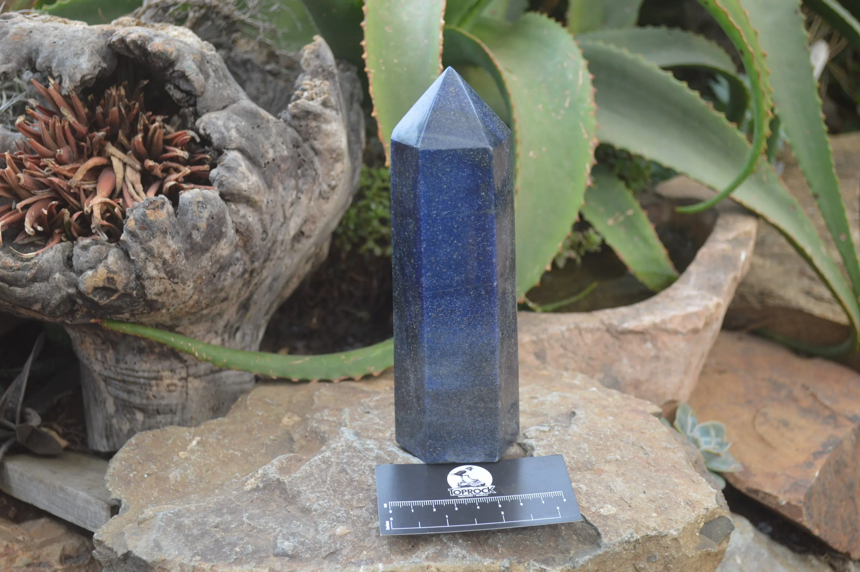 Polished Lazulite Points x 2 From Madagascar