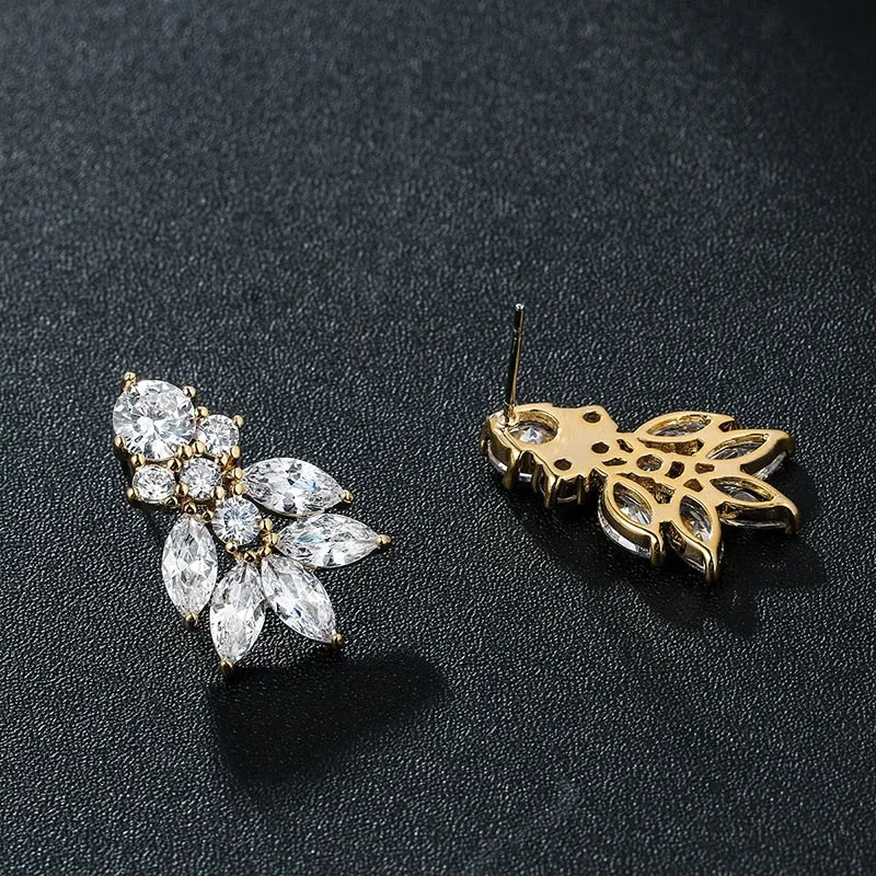 Quality Marquise Cubic Zirconia Crystal Drop Earrings