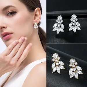 Quality Marquise Cubic Zirconia Crystal Drop Earrings