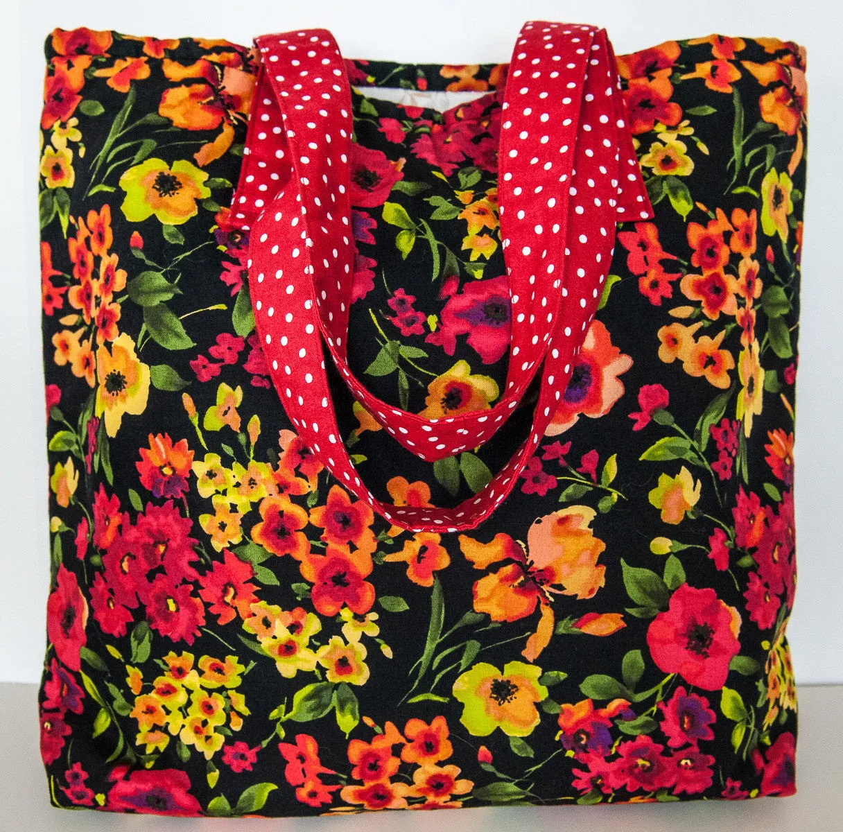 Quilted Handbag Joyful Garden At Night