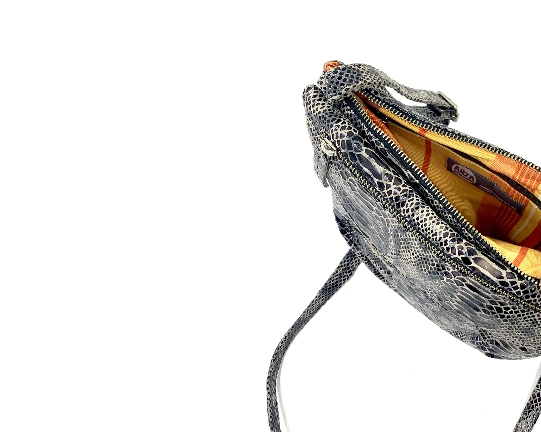 Rolita Crossbody Bag in Grey & Black Snake LIMITED EDITION