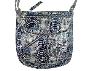 Rolita Crossbody Bag in Grey & Black Snake LIMITED EDITION