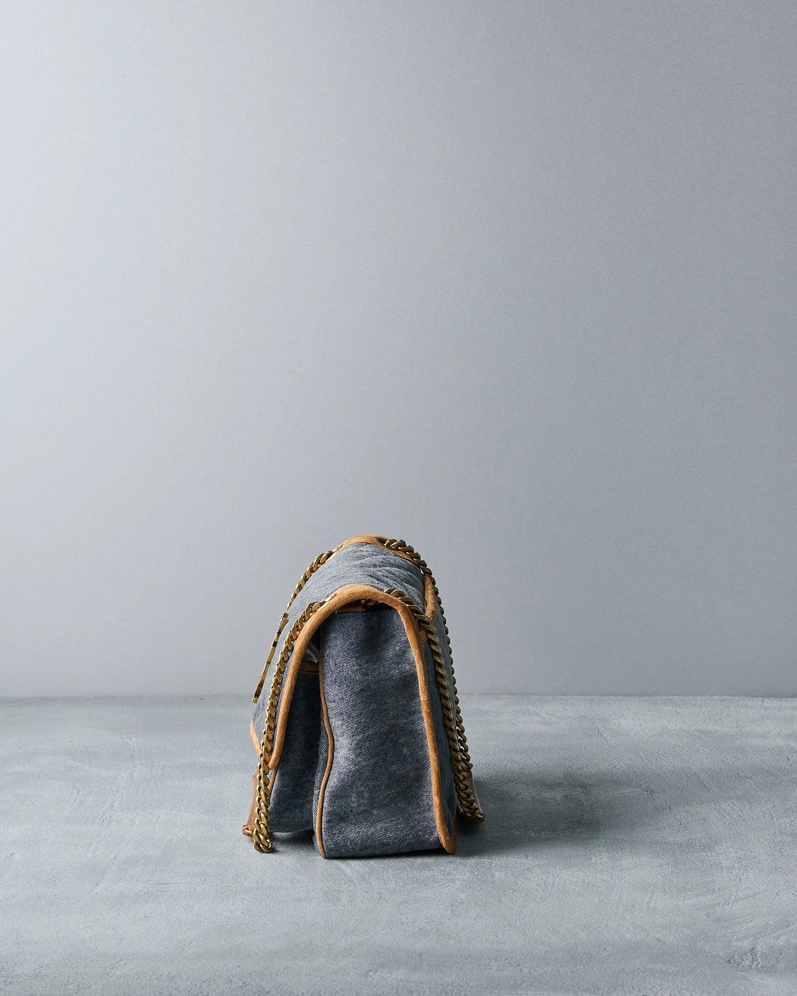 Saint Laurent 2022 Medium Monogram Matelassé Niki Denim Bag