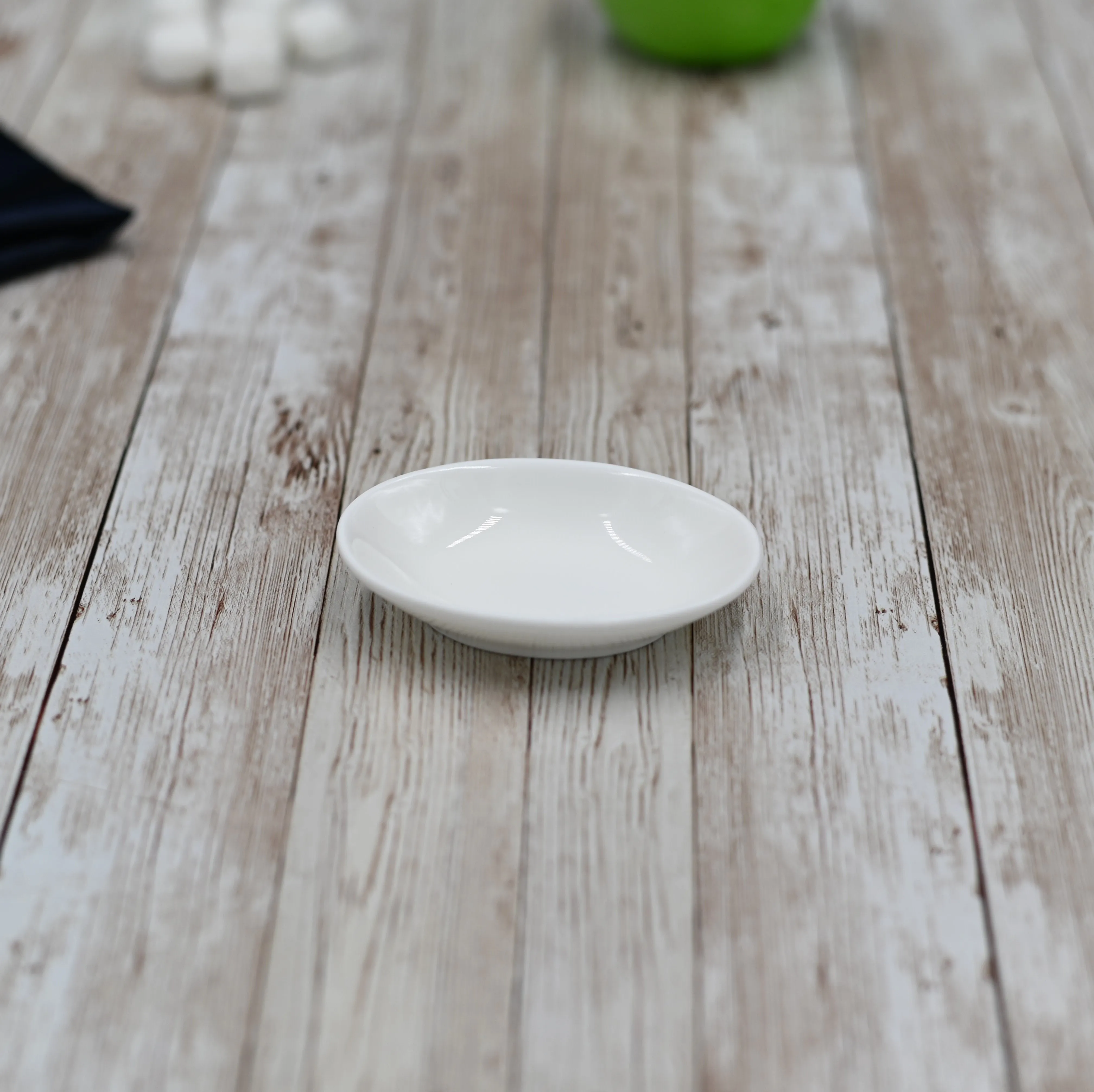 Set Of 12 White Snack / Sauce Snack Dish 3.5" inch X 2.5" inch |