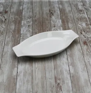 Set Of 3 White Oval Casserole Baking Dish 12" inch | 30 Cm