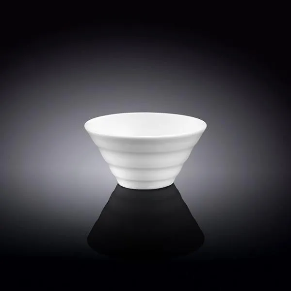 Set Of 6 Cone Shaped White Dessert Dish 4" inch X 2" inch | 6 Fl Oz |