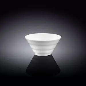 Set Of 6 Cone Shaped White Dessert Dish 4" inch X 2" inch | 6 Fl Oz |