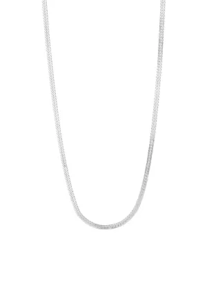 Short Snake Necklace Silver - Silver