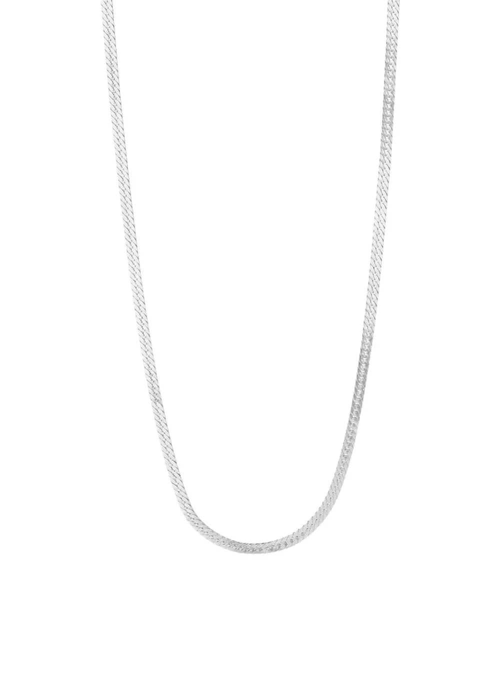 Short Snake Necklace Silver - Silver