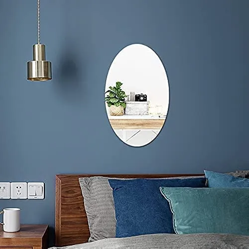 SIDDHU HUB Flexible Mirror Sheets Self-Adhesive Plastic Mirror Tiles Non-Glass Mirror Stickers for Home Decoration
