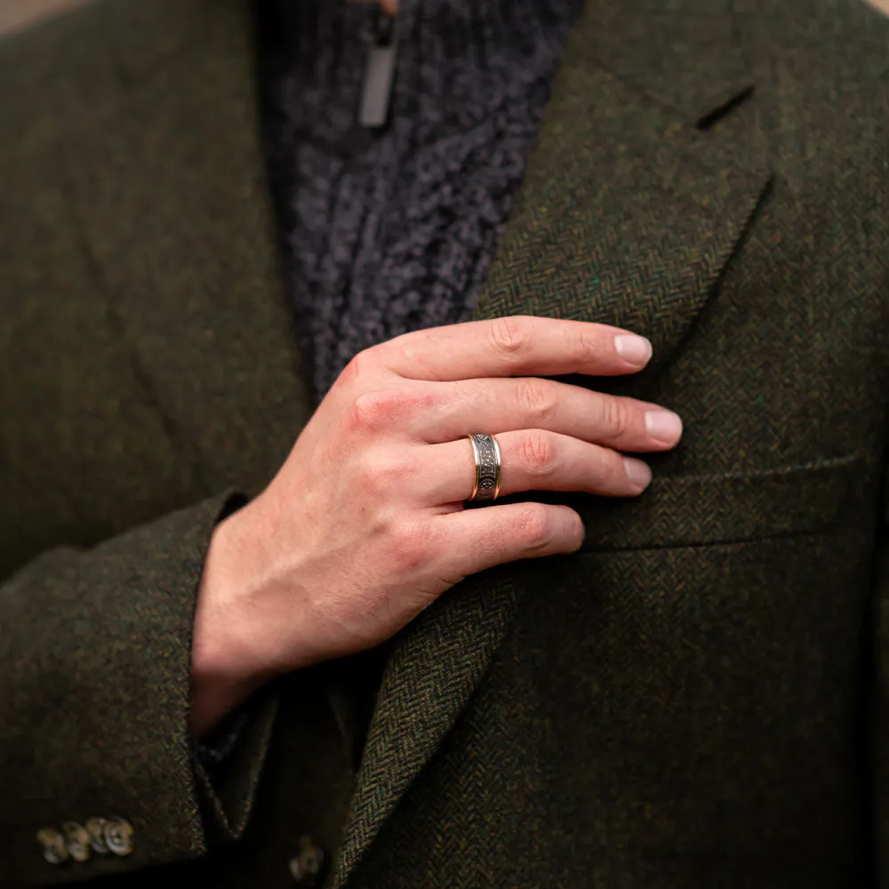 Silver Arda Ring with Rare Irish Gold