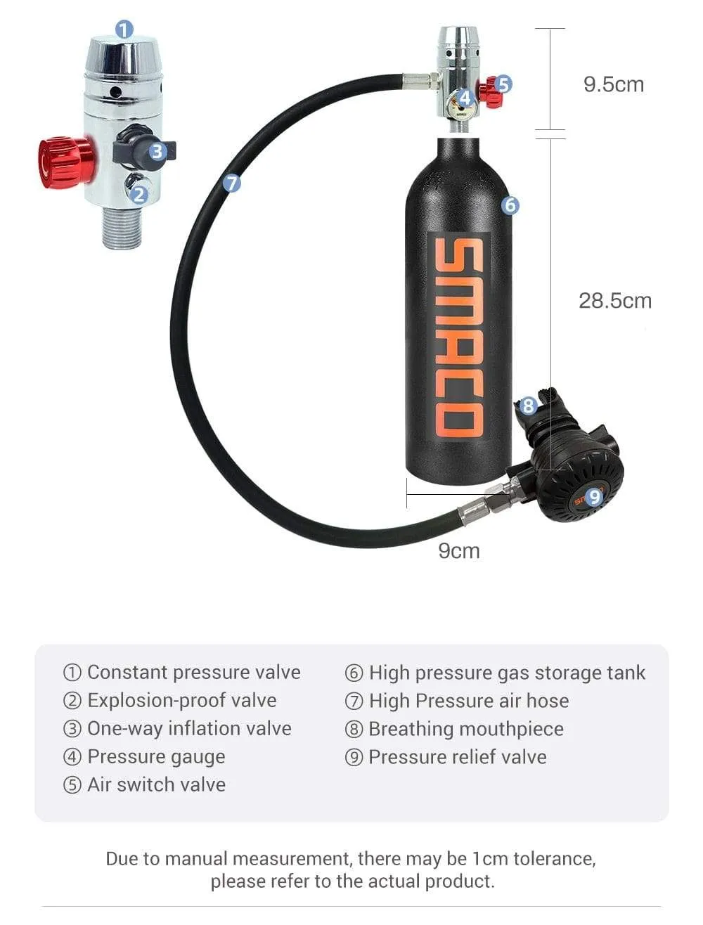 SMACO Dive Tank Set
