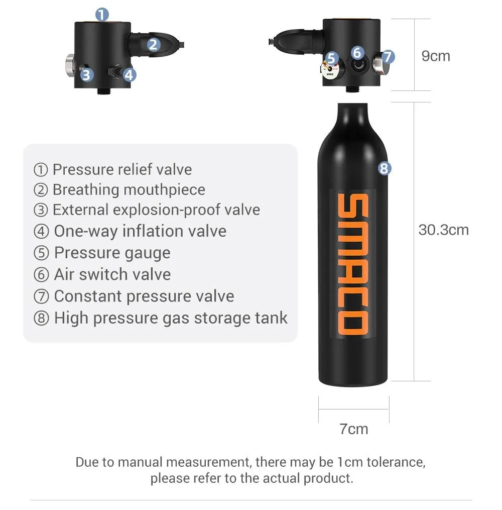 SMACO Diving Oxygen Tank With Pump