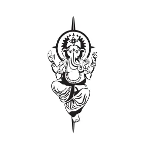 Sticker Hub Lord Ganesha Wall Sticker 92cm X 40cm AS261