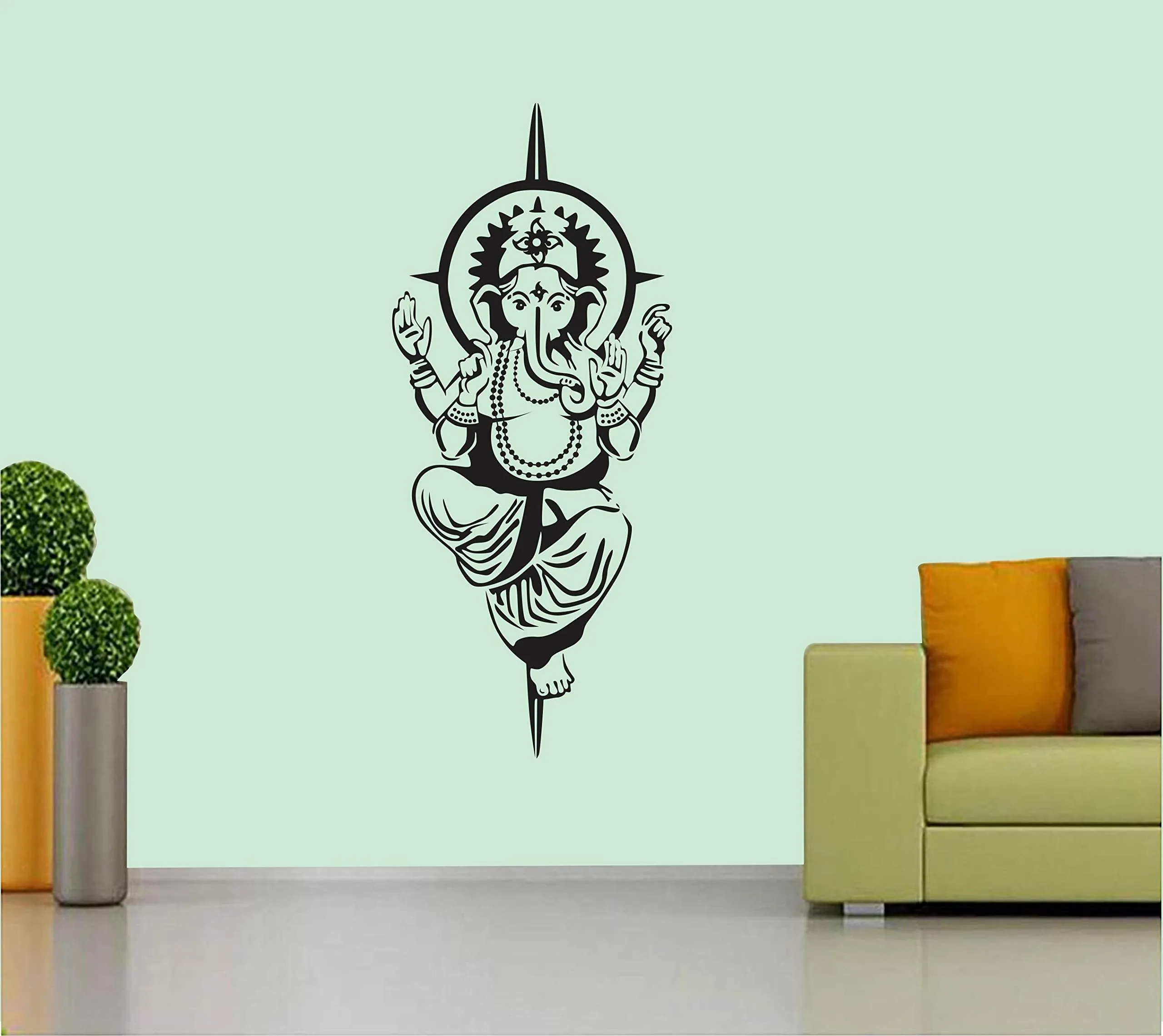 Sticker Hub Lord Ganesha Wall Sticker 92cm X 40cm AS261