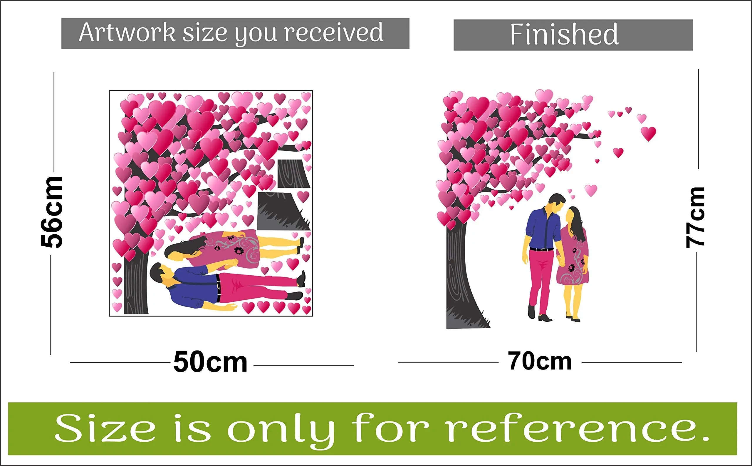 Sticker Hub Wall Sticker for Living Room -Bedroom - Office - Home Decor |Couple Goals Wall Stickers (77Cm X 70Cm) BS835
