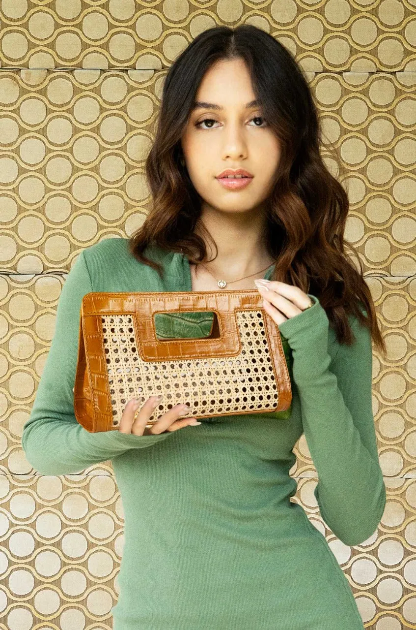 SUGAR CANE CLUTCH | CARAMEL