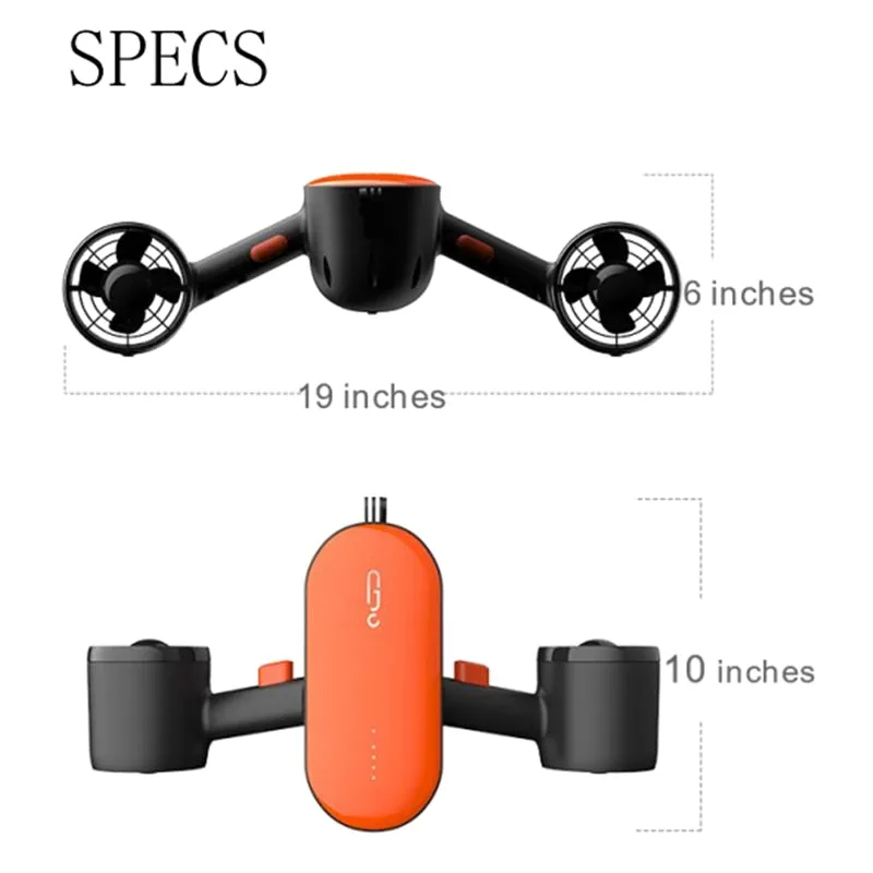 Swimming Underwater Scooter Propeller Electric Diving Motor Fins Jet Ski Underwater Drone Scuba Gear for Fishing Snorkeling