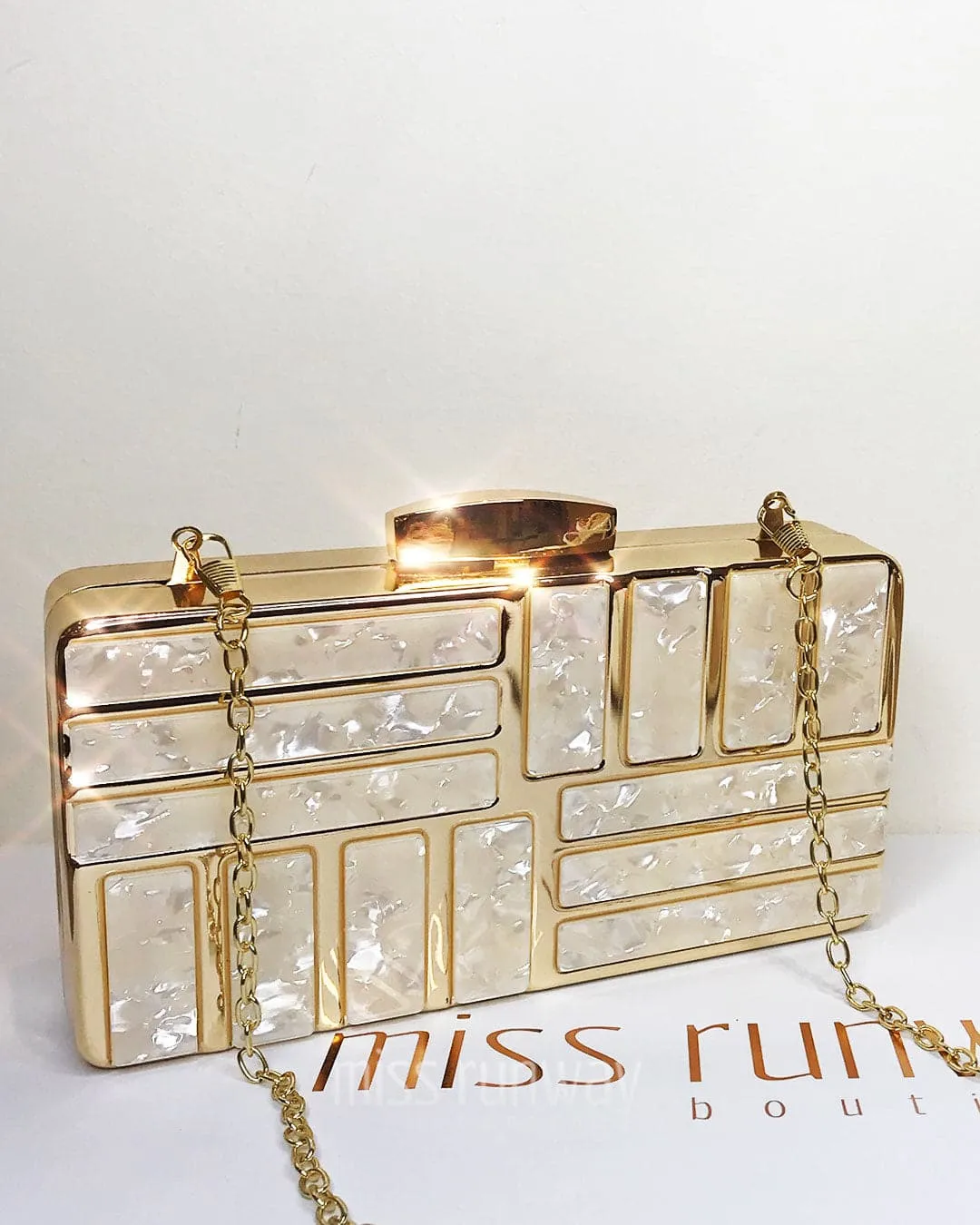 Taylor Box Clutch - Gold