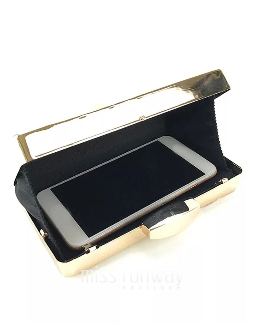 Taylor Box Clutch - Gold