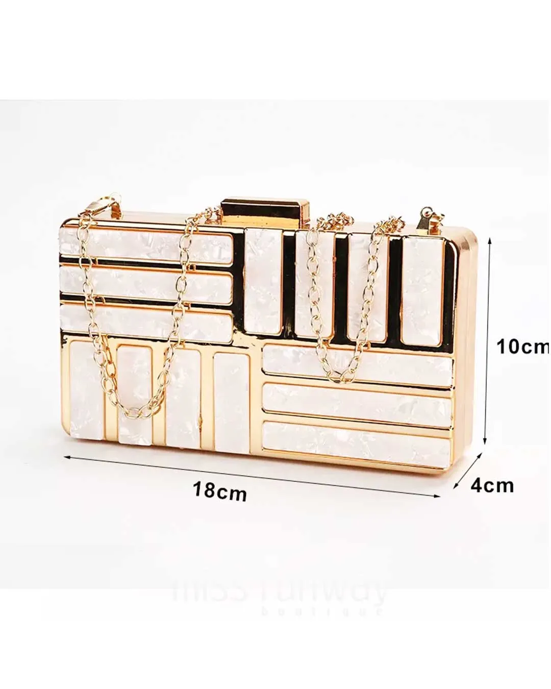 Taylor Box Clutch - Gold