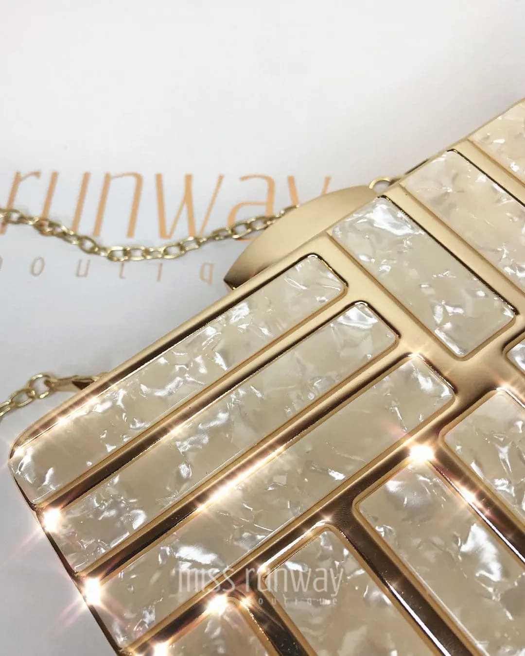 Taylor Box Clutch - Gold