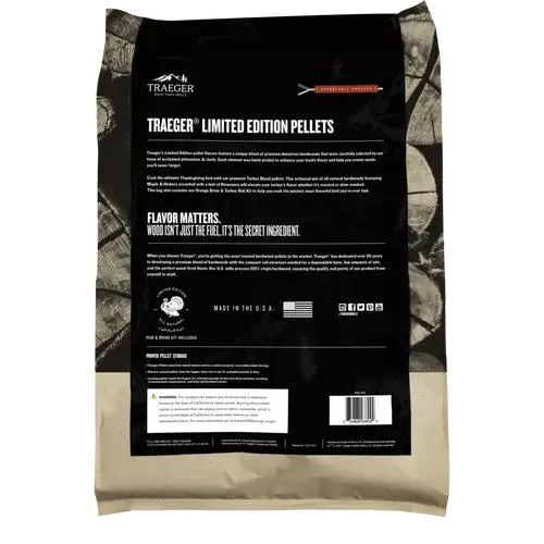 Traeger Limited edition Turkey Blend Pellets Orange Brine & Turkey Rub Kit PEL351