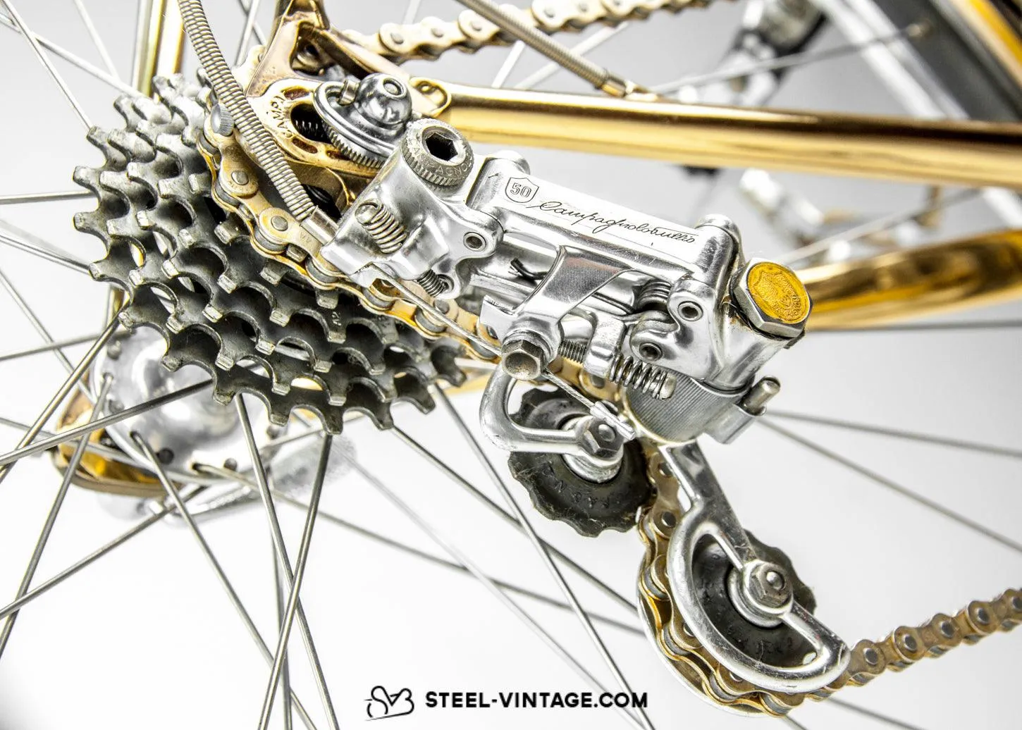 Vicini Oro Anniversary Gold Plated Bicycle Campagnolo 50th Anniversary