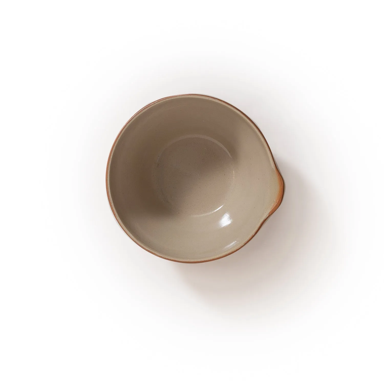 Vintage Brown Rim Bowl (pan) Poterie Renault- 2L