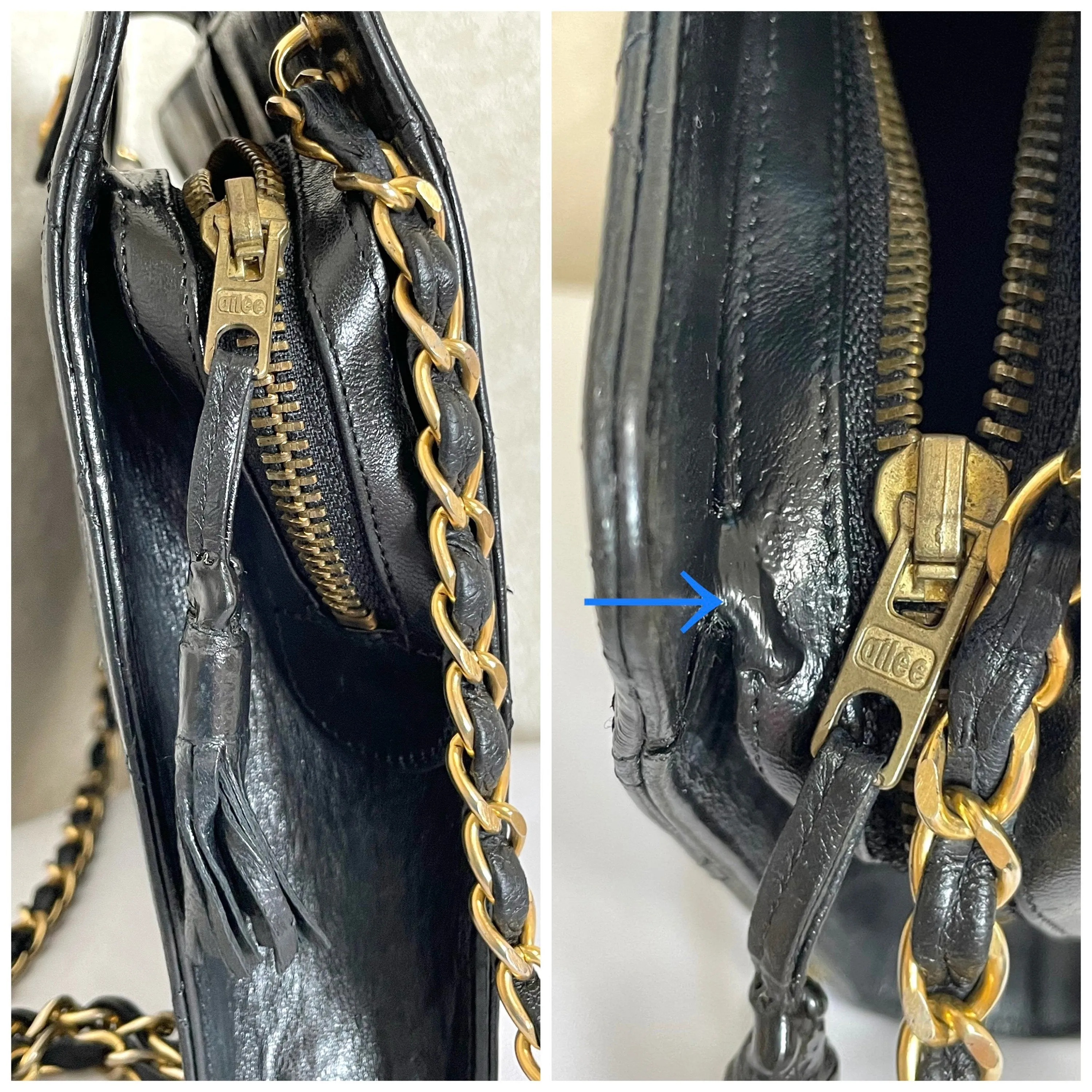 Vintage CHANEL black leather diary book design 2.55 flap shoulder bag with gold tone CC closure. 0407232