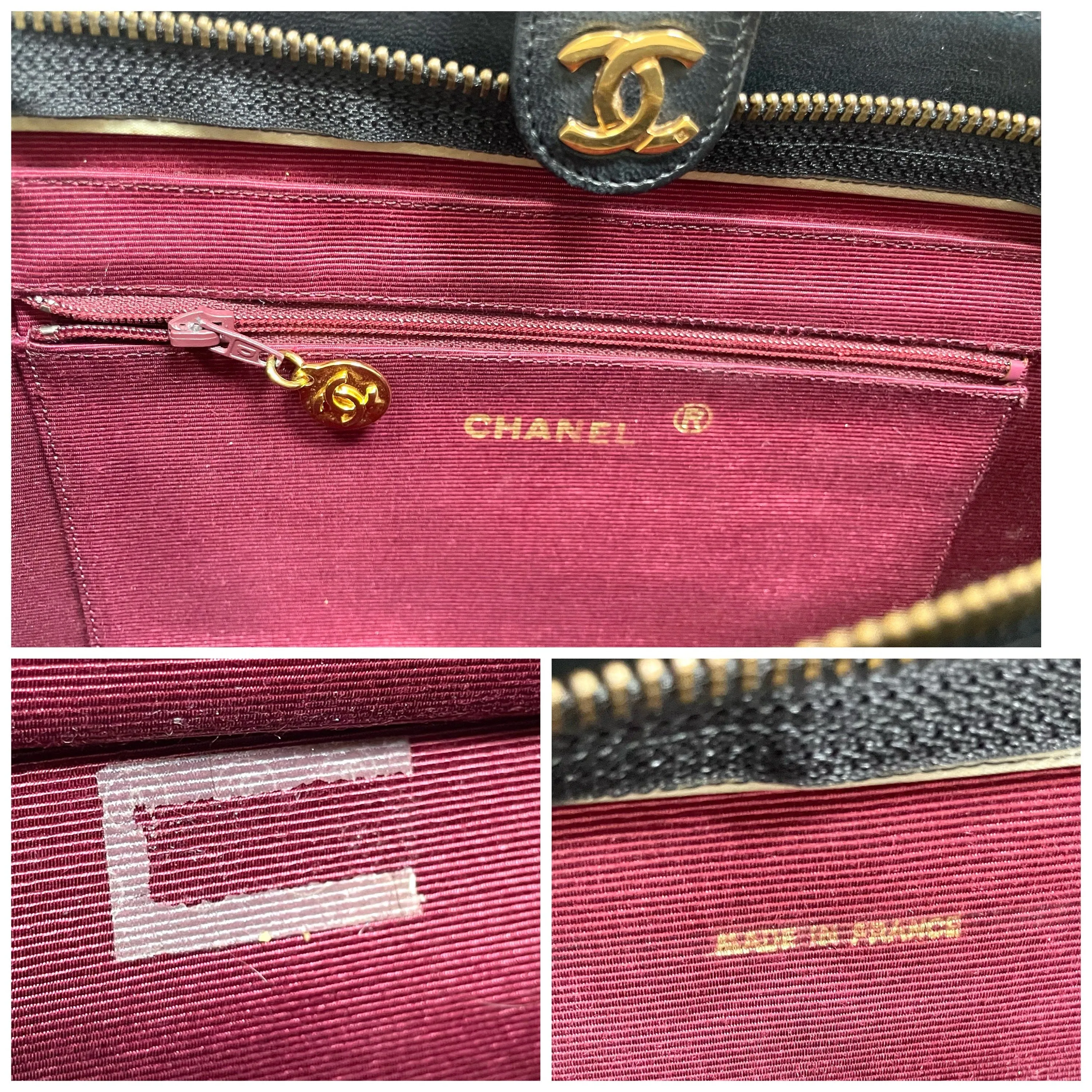 Vintage CHANEL black leather diary book design 2.55 flap shoulder bag with gold tone CC closure. 0407232