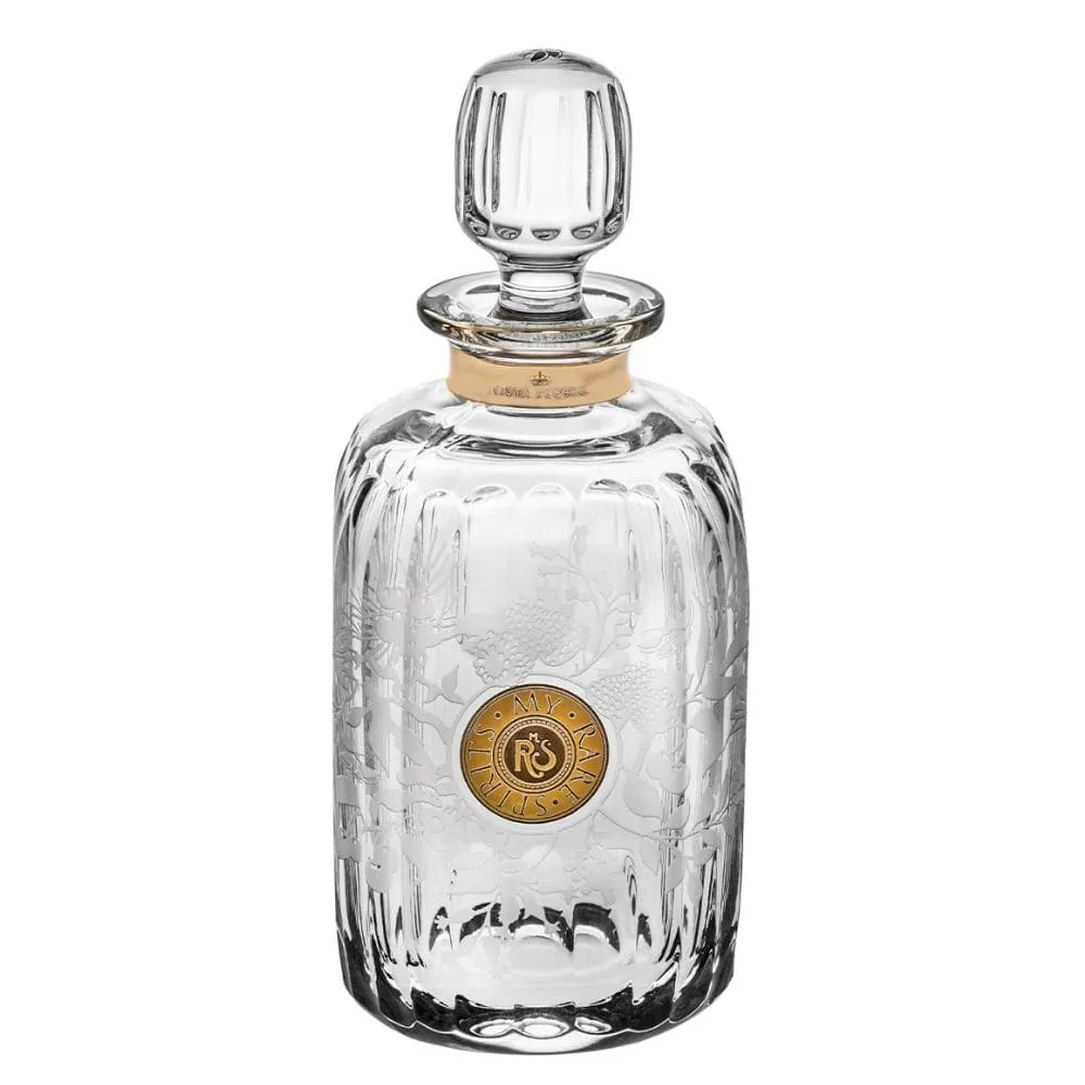 Vista Alegre My Rare Spirits Areni whisky decanter with gold decoration