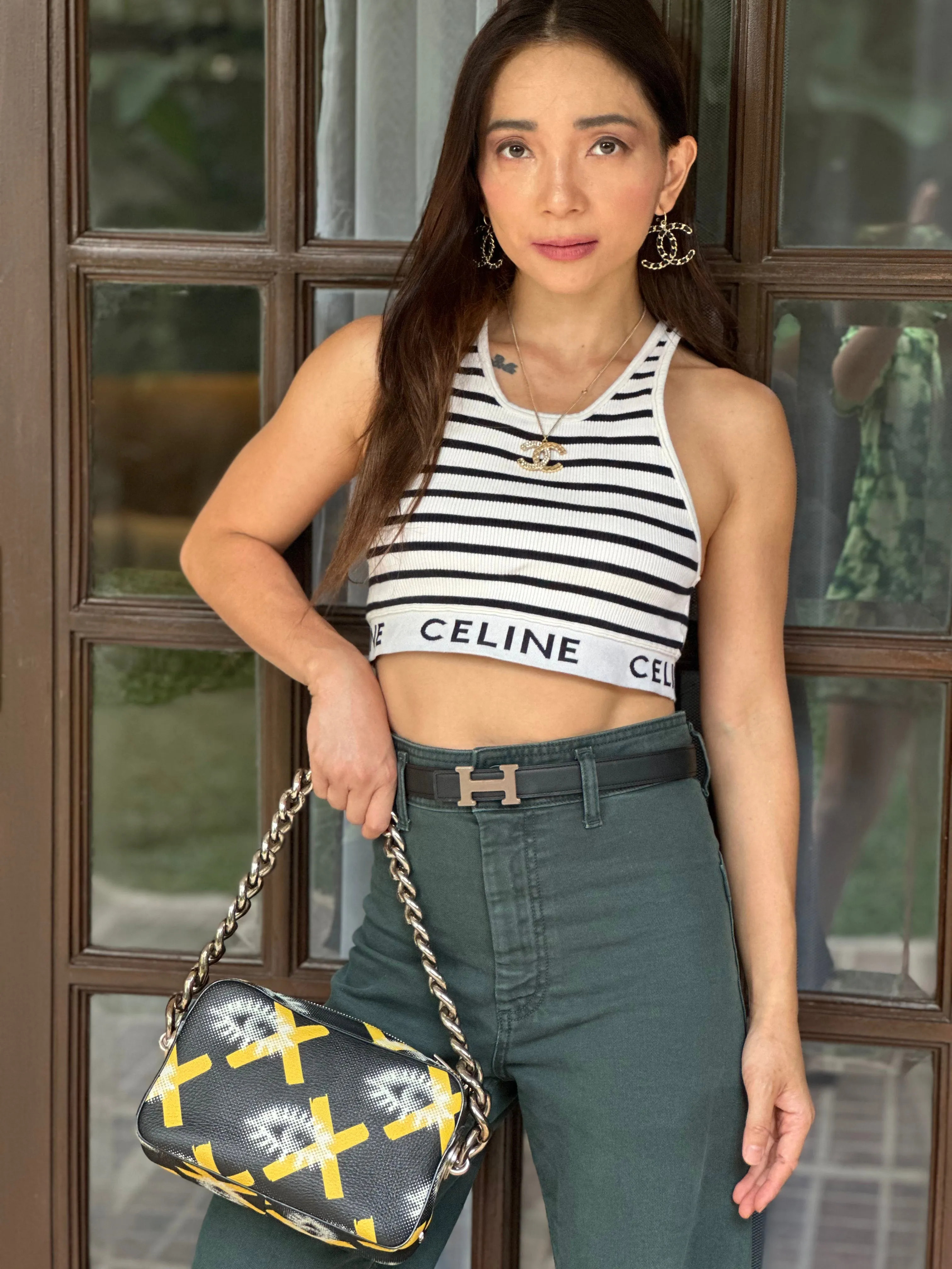 Vitello Daino Eye Inside Shoulder Bag