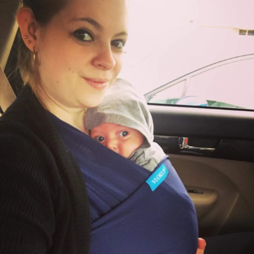 Vlokup Baby Wrap Water Sling Carrier Lake Blue