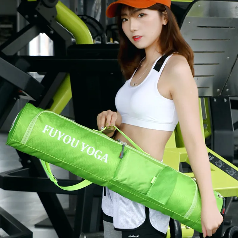 Waterproof Full Zip Yoga Mat Bag Carrier with Adjustable Strap Storage Pocket