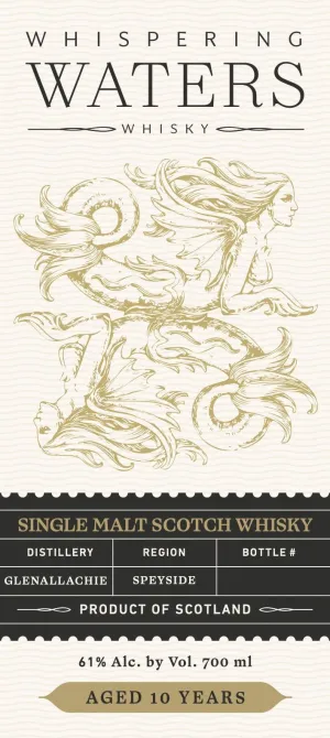 Whispering Waters Glenallachie 10 Year Old Single Malt Scotch Whisky 700ml