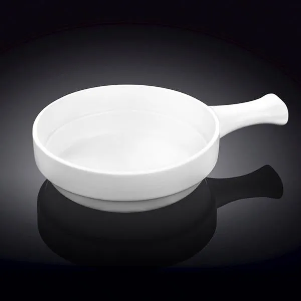 White French Onion Baking Dish With Handle 5" inch | 10 Oz