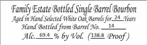 Willett Family Reserve 24 Year Bourbon