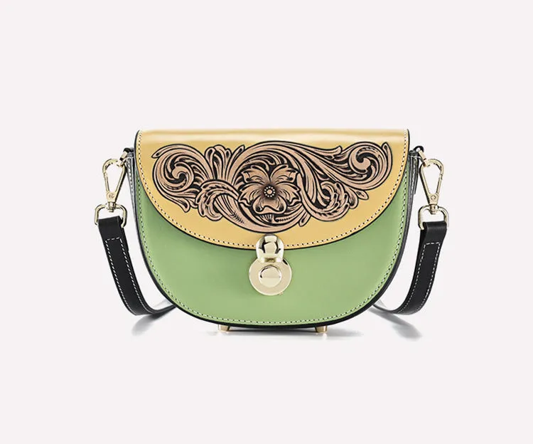 Womens Small Designer Crossbody Bags Green Shoulder Bag