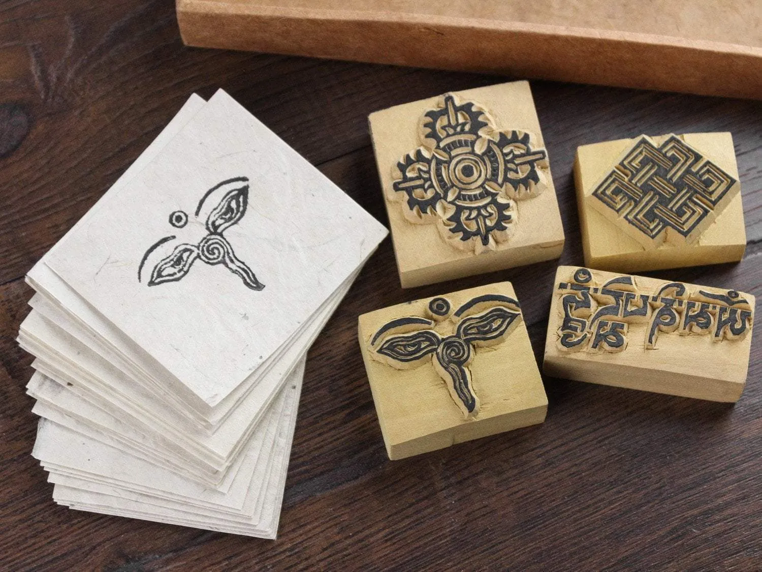 Wood Block Print Stamp Gift Set